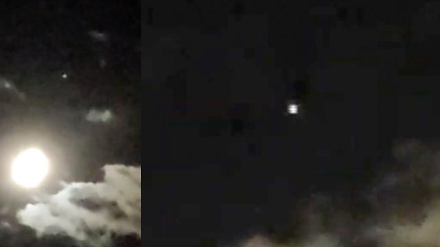 Incredible Bright UFO Orb Sighted Manoeuvring Away From The Moon Over Palm Desert, California