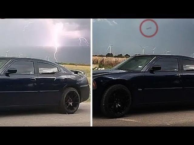 Bizarre object flies out of Texas thunderstorm – sparking UFO conspiracy FRENZY