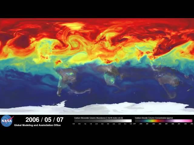 U.S. and China CO2 'Litters' Earth's Atmosphere | One-Year