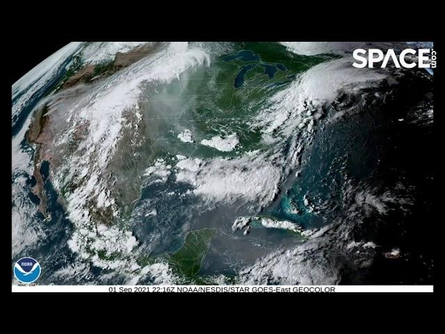 Watch Ida move over Northeast US from space in time-lapse