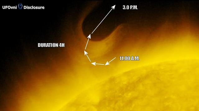 A Huge UFO Turns A Corner Near The Sun, Oct 11, 2021 (VIDEO)