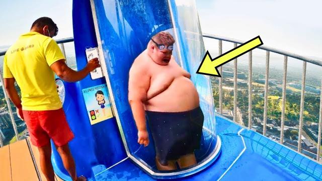 Man Insist On Going Down Slide After Multiple Warnings, Shortly After, The Lifeguard Is Arrested