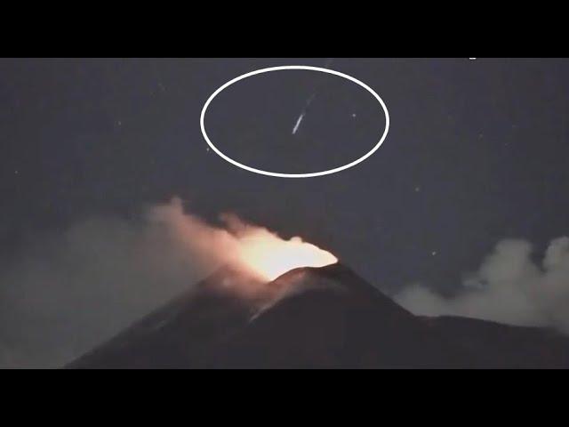 Unidentified Flying Object dives into Etna volcano prior to 17th eruption