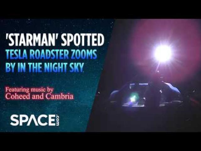 Observatory Sees Tesla Roadster in Space  (feat. Coheed and Cambria Music)