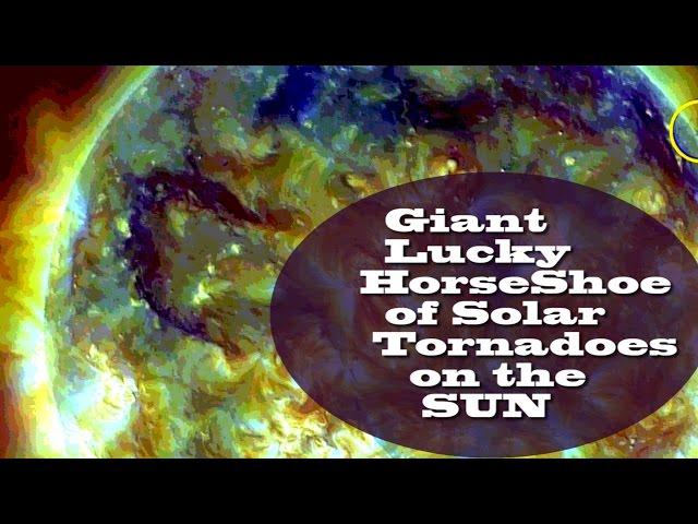 Giant lucky Horse Shoe of Solar Tornadoes on the Sun