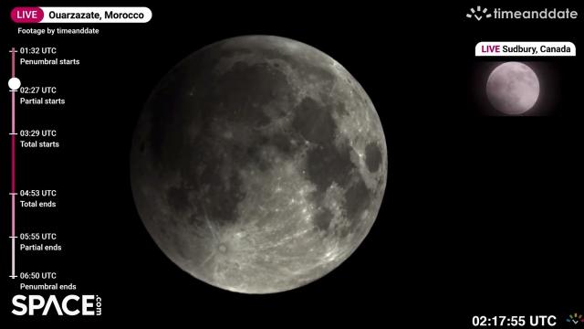 Watch the lunar eclipse begin in 1-minute time-lapse