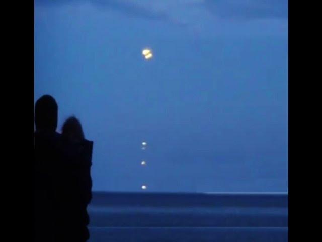 Best UFO Sighting Of September! Multiple UFOs Enter Baltic Sea Enhanced Footage! 2014
