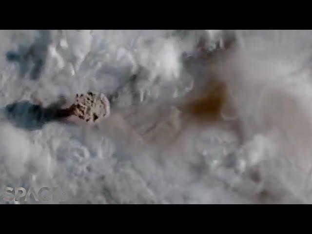 St. Vincent volcano's periodic eruptions seen from space