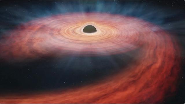 Black hole tears apart huge star, tosses 'guts' into space