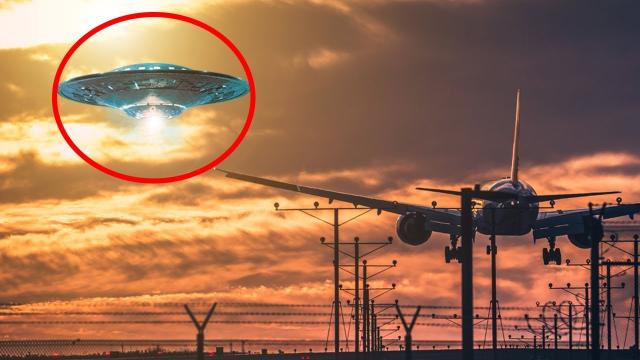 Mystery Of Blue 'UFO' Over Miami Airport!! UFO Sightings