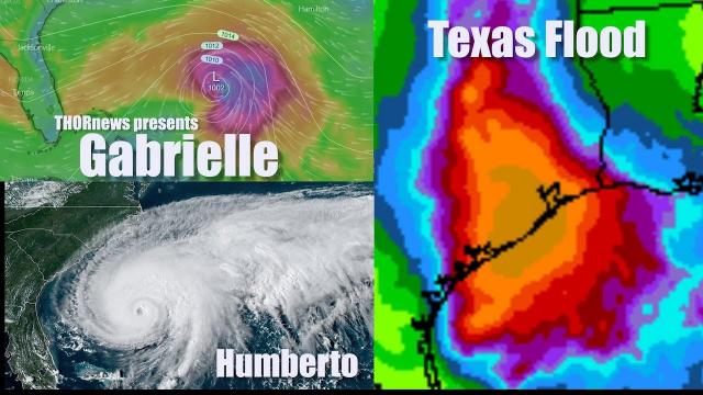 Texas Flood, Hurricane Humberto is a monster & 97L Gabrielle is a threat to NC NJ NY NE NH