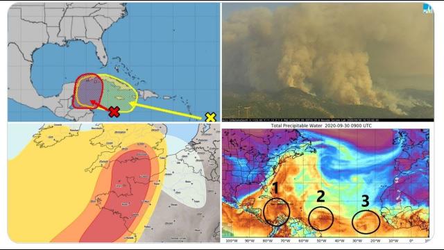 3 Areas for Hurricane Watch! Canada Storm! Europe Storm! Red Colorado Sun & Wildfires!