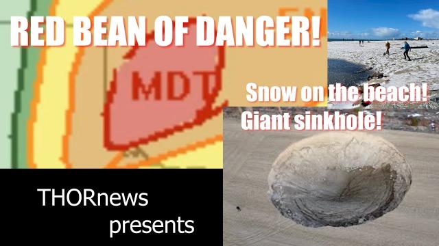 Red Alert! Red Bean of Danger & Snow on the Beach USA! Giant Turkey Sinkhole!