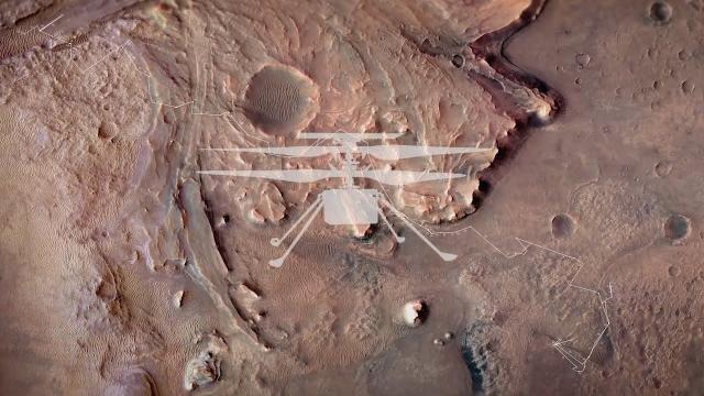 See Mars helicopter Ingenuity's 10.5 mile Jezero Crater trek in animated map