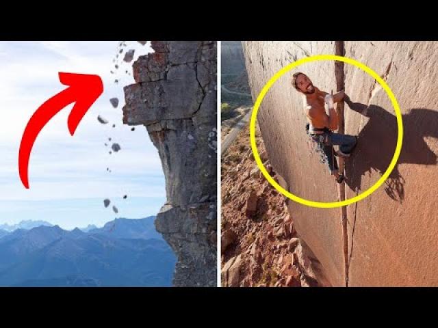 Rock Climber Who Makes A Grand Proposal To Girlfriend Pays The Price !