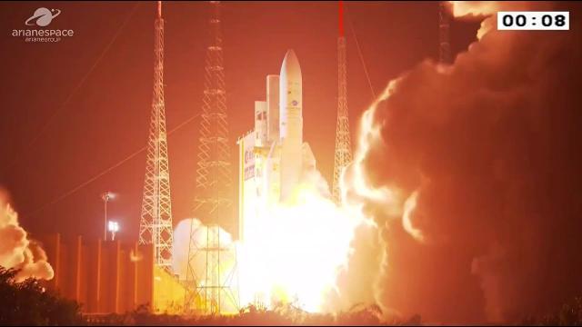 Ariane 5 Rocket launches satellites for Japan and South Korea