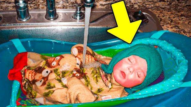Mom Left Baby In Sink For The Whole Day – The reason will make you cry