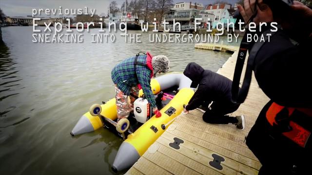 Underground Bristol by Boat WE DRAG A LIFERAFT IN!