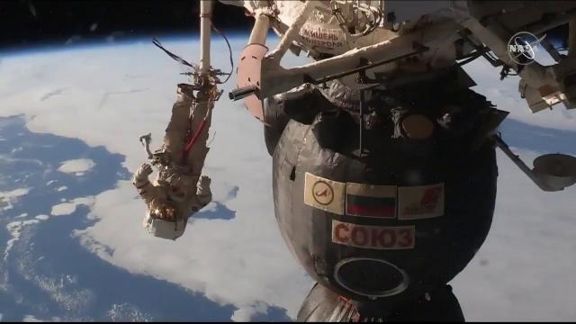 Incredible View of Russian Spacewalker Captured by Space Station