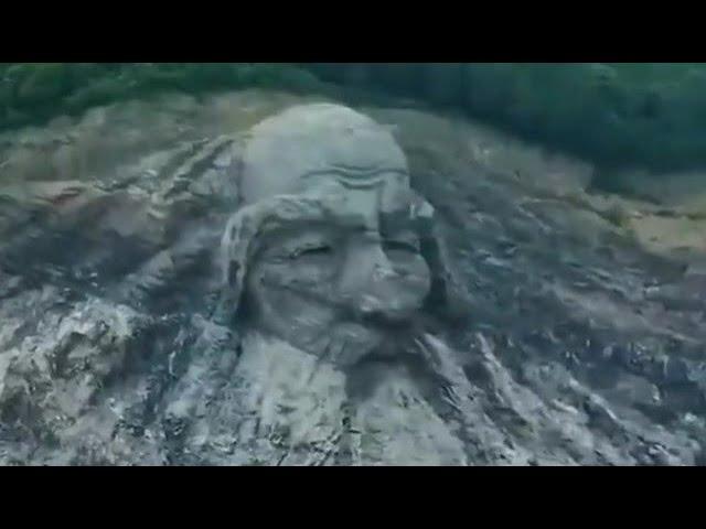 This gigantic Face appeared overnight on a mountain near the village of Sardi Khola in Nepal #new