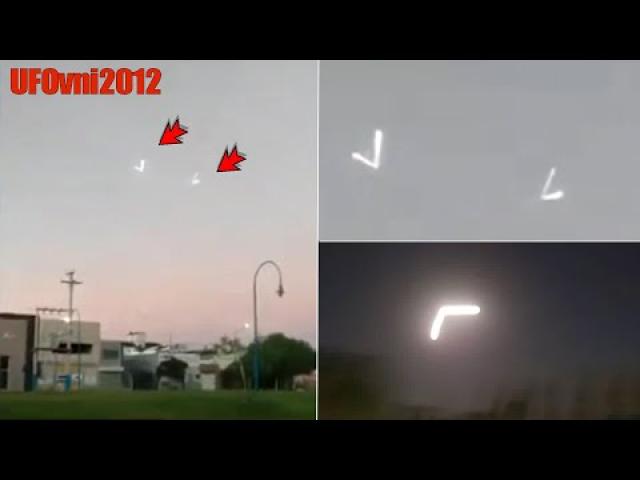 2 UFOs Boomerangs Stopped For a Few Seconds Then The Objects Move Fast in Argentina