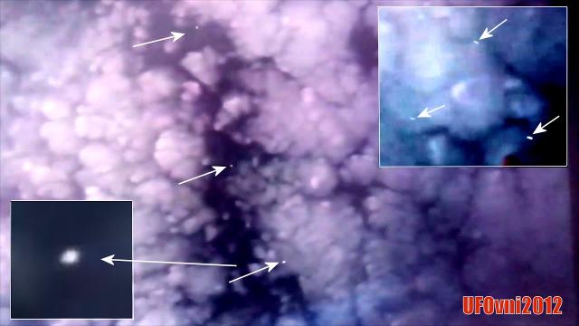 During the Live broadcast, the ISS camera captured the UFO squadron