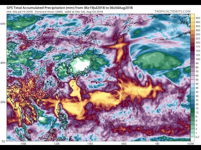 Major Heat & Major Floods for the USA & Asia  over next 2 weeks.