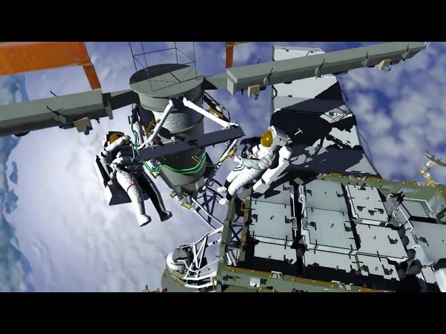 Spacewalkers, including UAE's first, will prep ISS for power system upgrade | Animation