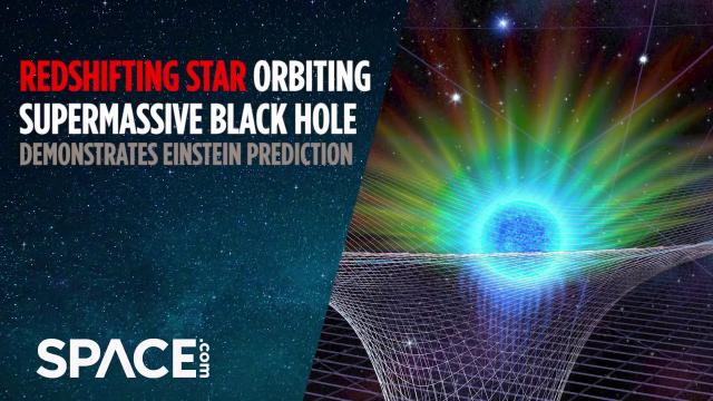 Redshifting Star Orbiting Supermassive Black Hole Demonstrates Einstein Prediction