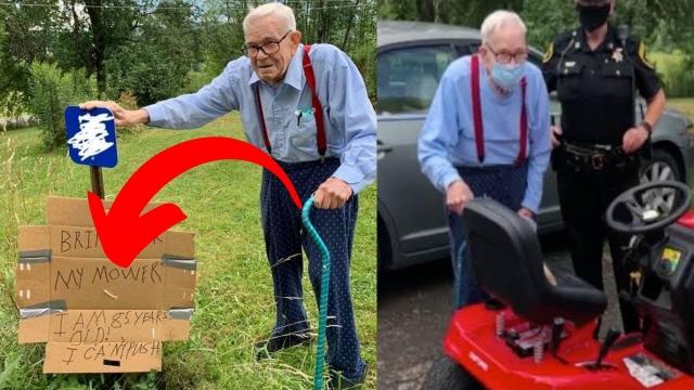 Anonymous Stranger Replaces Elderly Man’s Stolen Lawnmower With New One