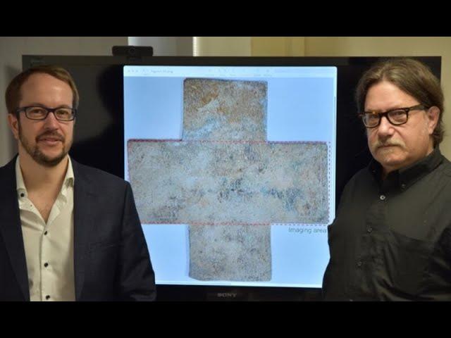 Terahertz imaging reveals hidden inscription on 16th century lead funerary cross