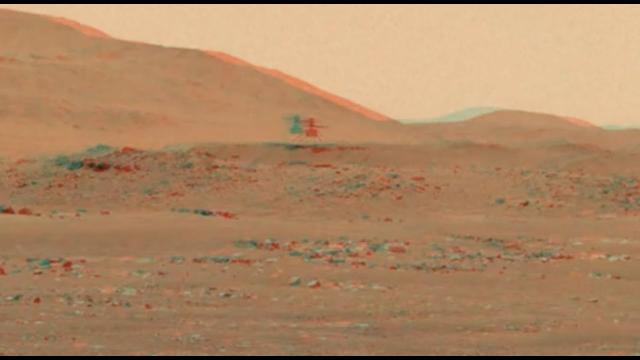 See the Ingenuity helicopter fly on Mars in 3D