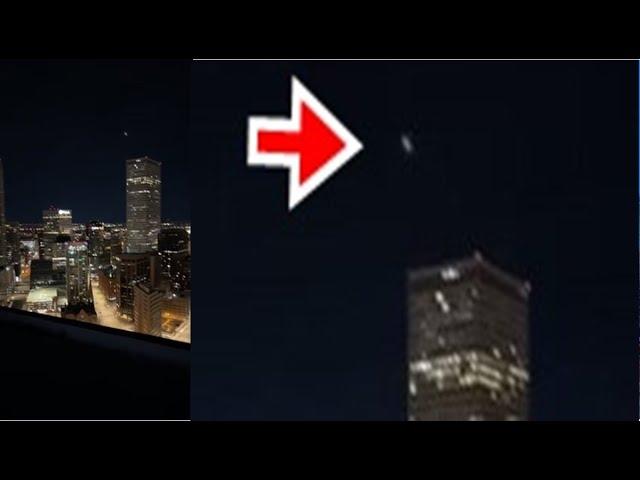 UFO lands on top of a building in Denver, Colorado