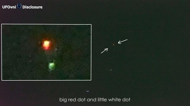 Light UFO? Big Red Dot and Little White Dot, Oct 17, 2019