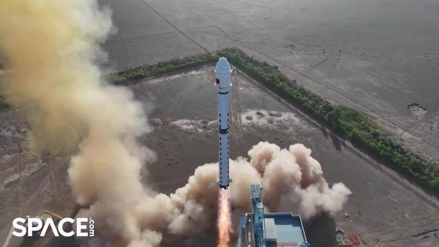 China’s Long March 4C launches Shiyan-23 satellite, rocket sheds tiles