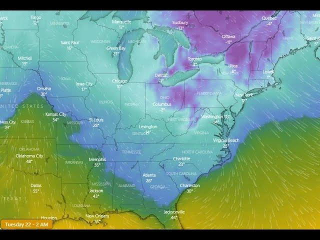 The INSTANT FREEZE has Begun! N. EAST COAST prepare for a rough 2 weeks.