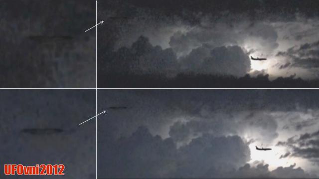 UFO In Lightning Storm Over Italy, Night July 2016