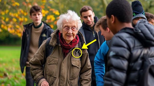 Teens Gather Around Elderly Woman. She Bursts Into Tears When They Say This