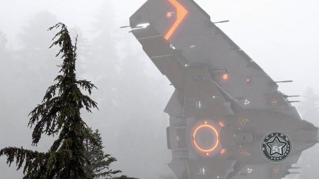 ???? UFO spotted in Alaska flying through a storm in forest (CGI)