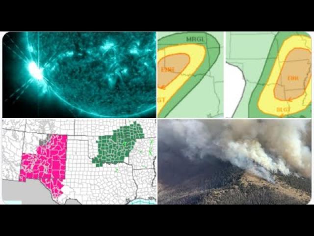 Nasty Storms Wednesday & Thursday! Lots of Solar Flares & Wildfires! Hurricane Preparedness week!