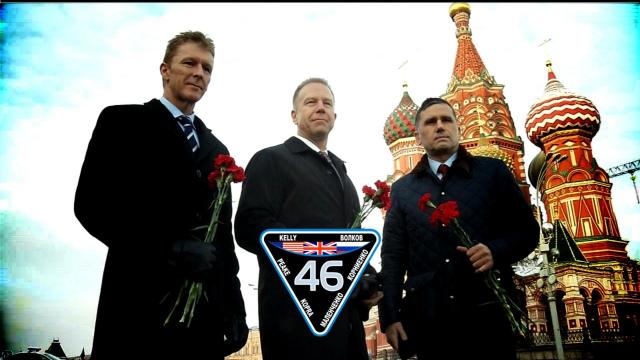 Malenchenko, Kopra and Peake conducts ceremonies in Russia