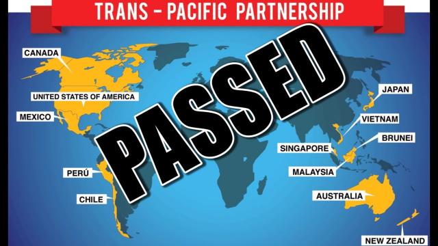 The TPP Trans Pacific Partnership has PASSED.