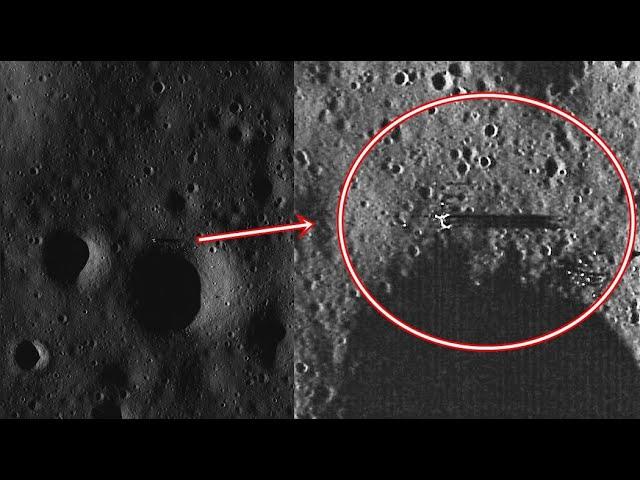 Lunar Reconnaissance Orbiter takes a picture of an extraterrestrial spacecraft on the moon