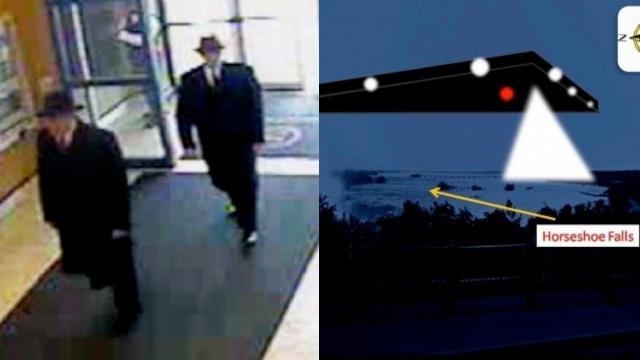 "Men in Black" Captured on Surveillance Video Entering Sheraton Hotel in Niagara Falls - FindingUFO