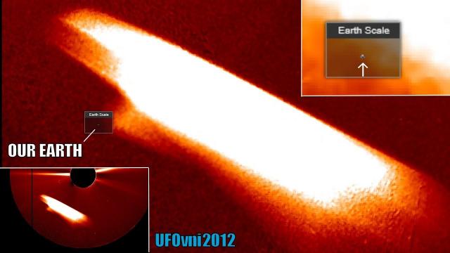 Giant UFO detected on Secchi COR2 A Satellite