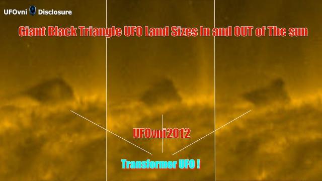Giant Black Triangle UFO Land Sizes In and OUT of The Sun, July 10, 2017