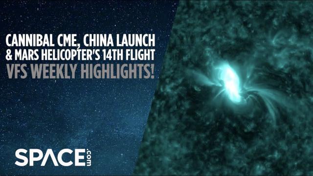 Cannibal CME, China launch & Ingenuity's entire 14th Mars flight in VFS Weekly