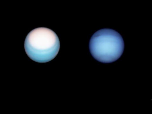 Why are Neptune and Uranus different colors?