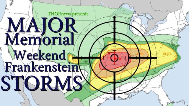 Major Monster Storms to Plague USA Memorial Day Weekend - Giant Hail & Freak Winds