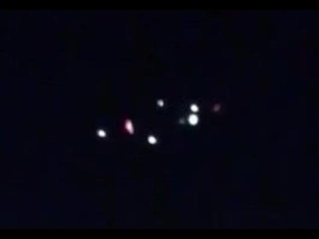 Orbs shooting at each other in Corrales, New Mexico